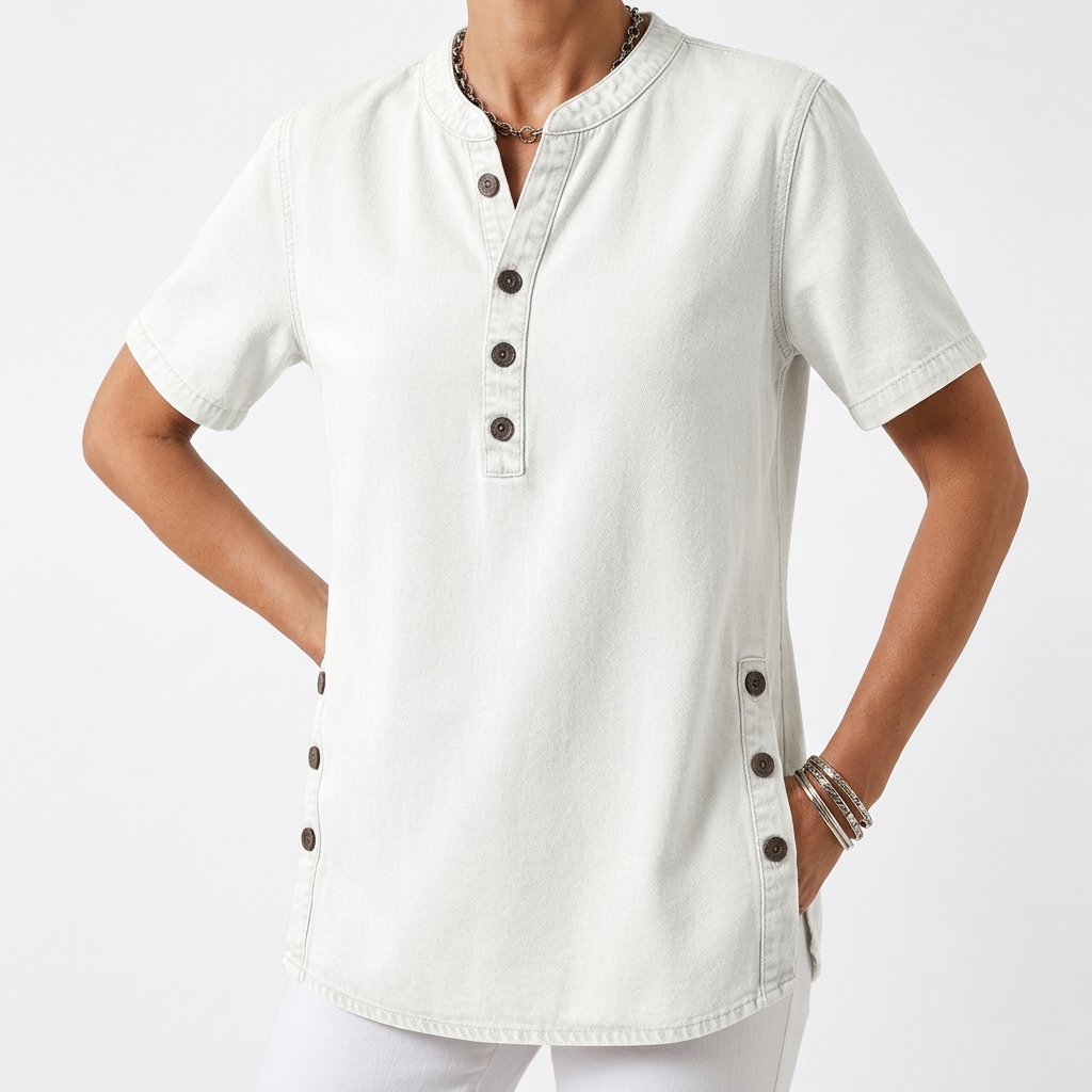 Denimelle — Top estilo denim con corte holgado