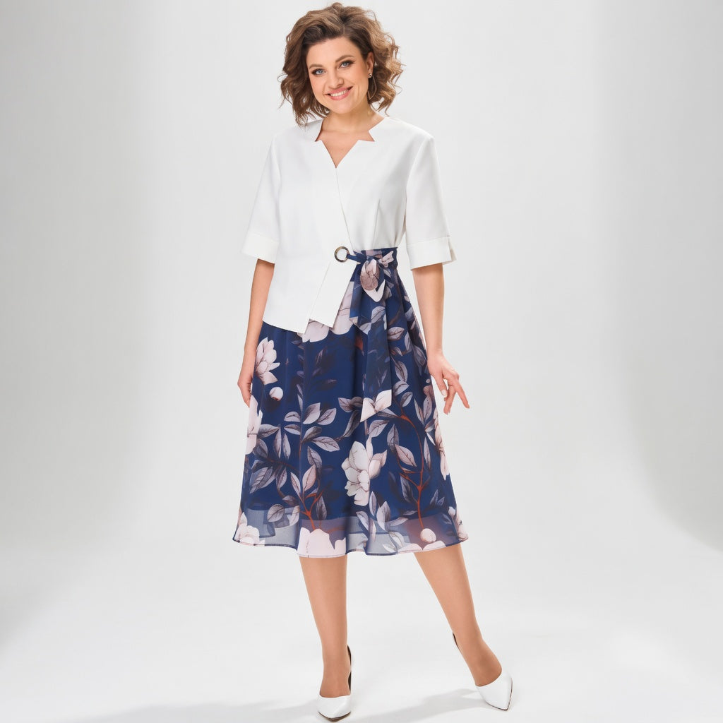 Mélusine — Conjunto de falda floral elegante