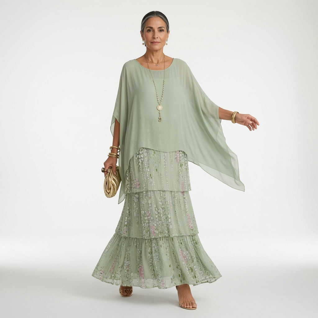 Élyssane — Vestido bohemio con volantes elegante