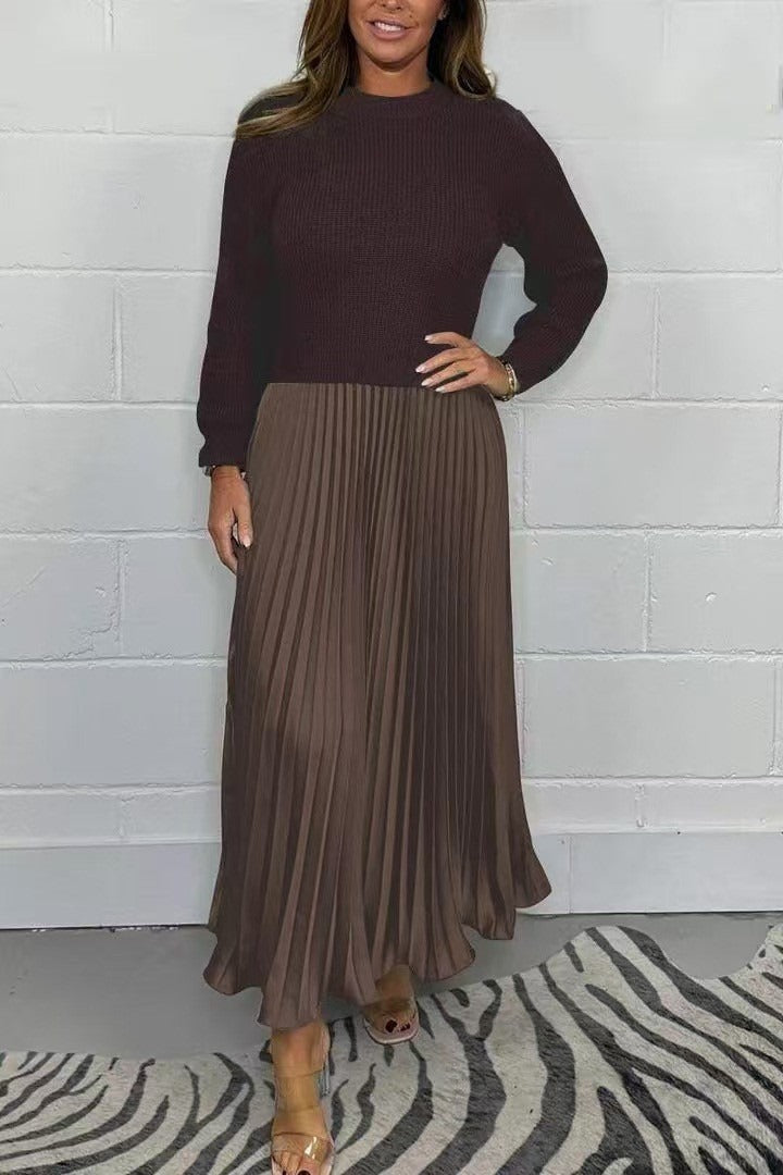 Claudine — Vestido de punto plisado elegante y cómodo