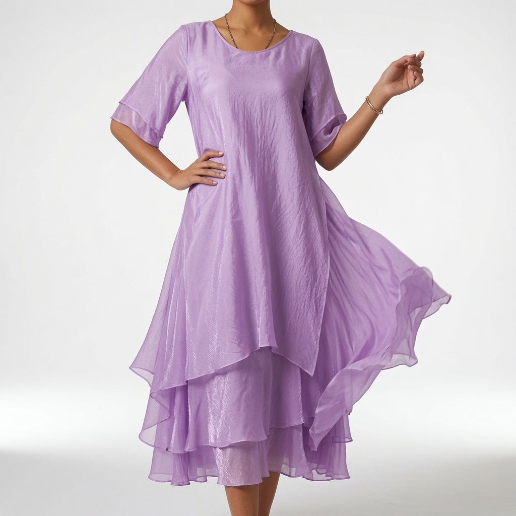 Linette — Vestido midi de corte amplio