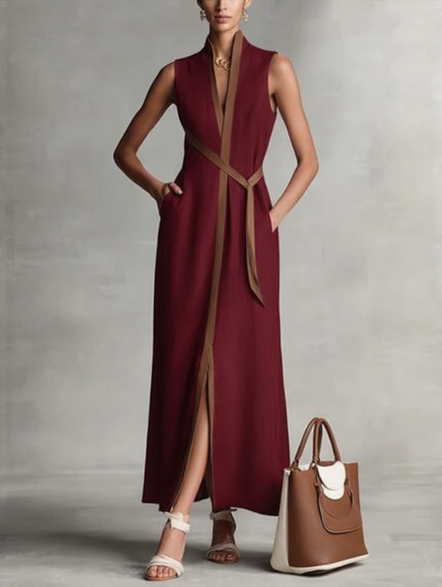 Éléonore — Vestido largo elegante con silueta estructurada