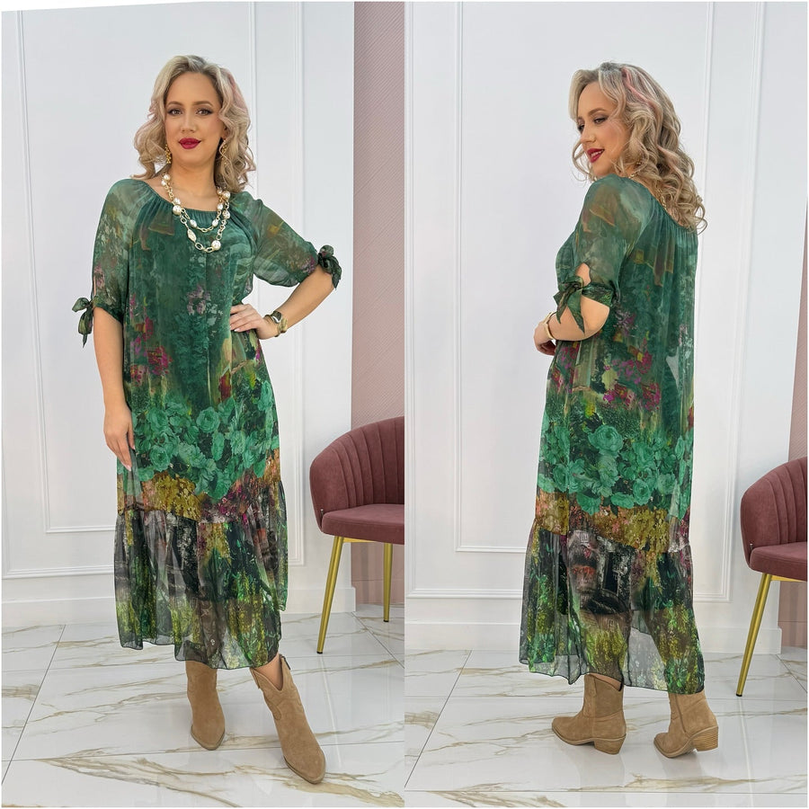 Clémence — Vestido largo floral elegante