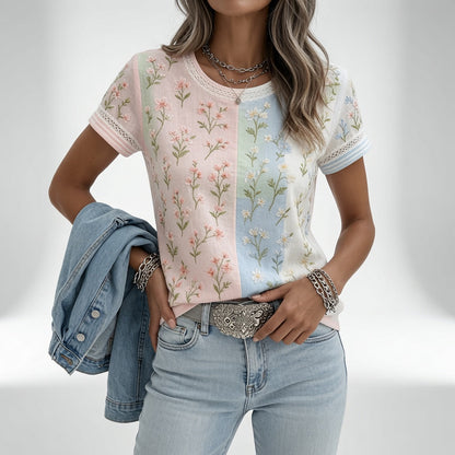 Mélisande — T-shirt floral elegante y cómodo