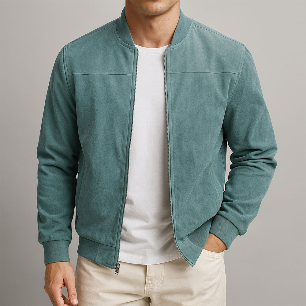 Marceaux — Chaqueta de ante auténtico para hombre