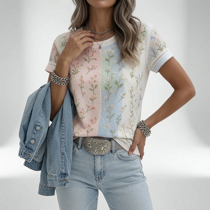 Mélisande — T-shirt floral elegante y cómodo