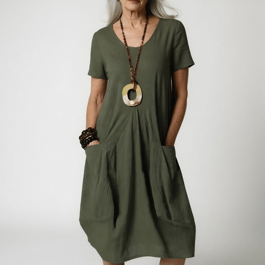 Céline — Vestido fluido elegante para el vientre