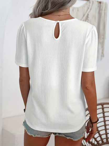 Noémie — T-shirt elegante con textura sutil