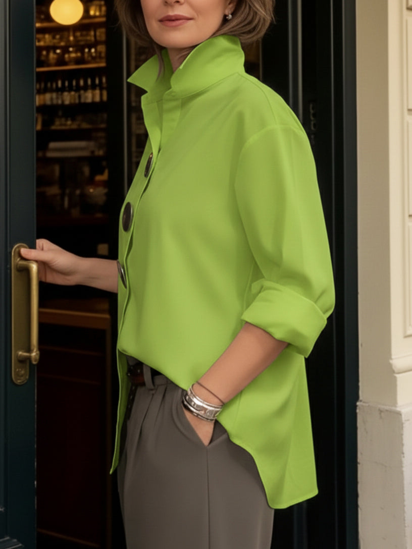 Ariana — Blusa elegante de seda y algodón