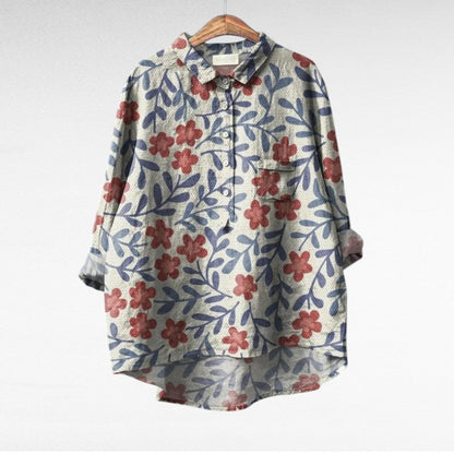Rosélina — Camisa fluida con estampado floral