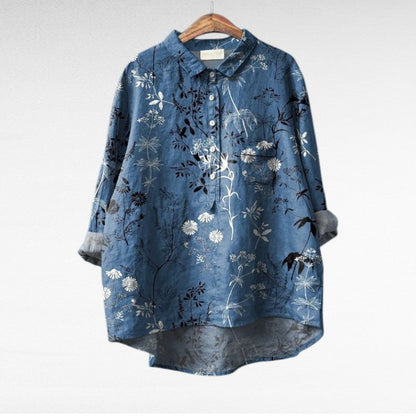 Rosélina — Camisa fluida con estampado floral