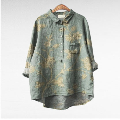 Rosélina — Camisa fluida con estampado floral