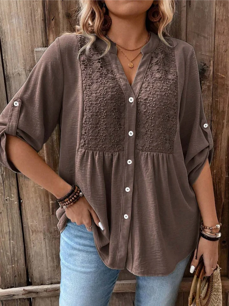 Lucienne — Blusa elegante de algodón