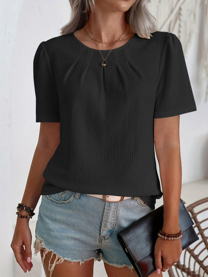 Noémie — T-shirt elegante con textura sutil