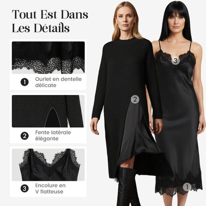 Françoise — Conjunto de vestido y jersey elegante