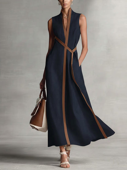 Éléonore — Vestido largo elegante con silueta estructurada