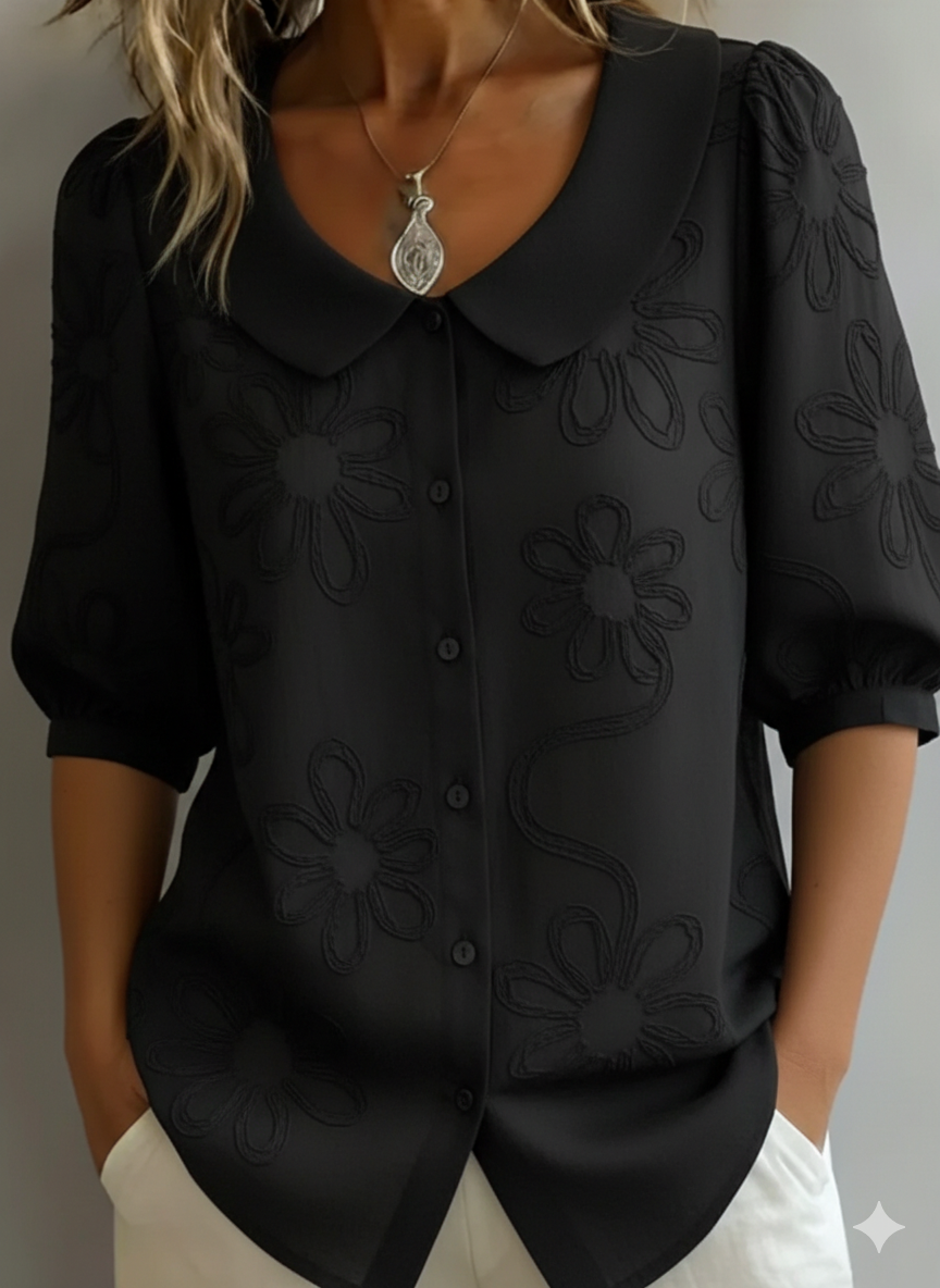 Aurélie — Blusa ligera floral de elegancia natural