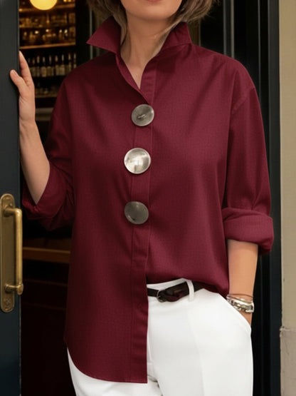 Ariana — Blusa elegante de seda y algodón