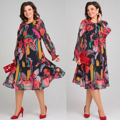 Manuelle — Vestido floral fluido elegante