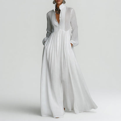 Élisa — Vestido maxi minimalista elegante