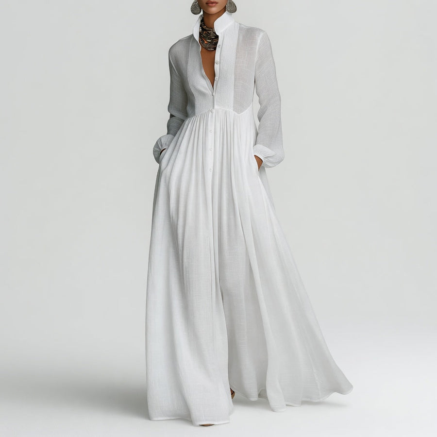 Élisa — Vestido maxi minimalista elegante