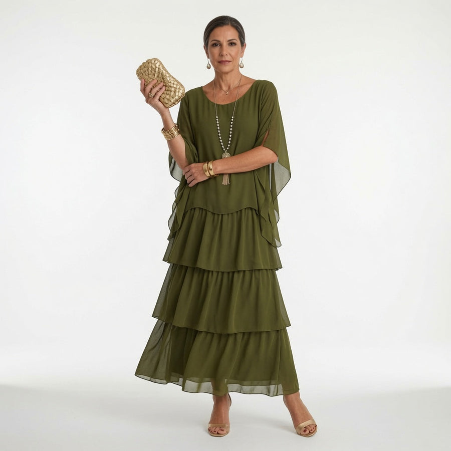 Élyssane — Vestido bohemio con volantes elegante