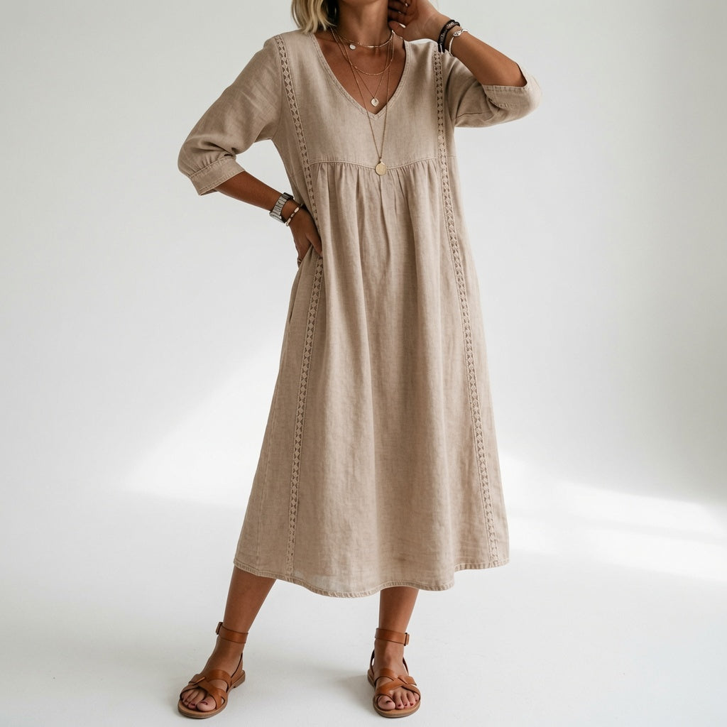 Éléonisse — Vestido midi fluido elegante