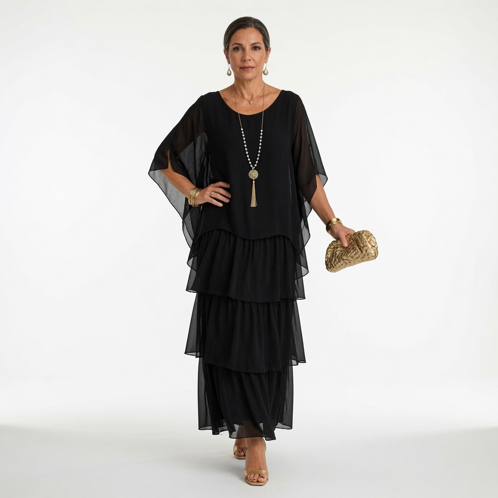 Élyssane — Vestido bohemio con volantes elegante