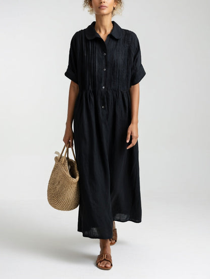 Lysandra — Vestido camisero fluido de verano