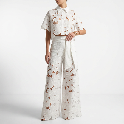 Solémira — Conjunto bordado fluido elegante