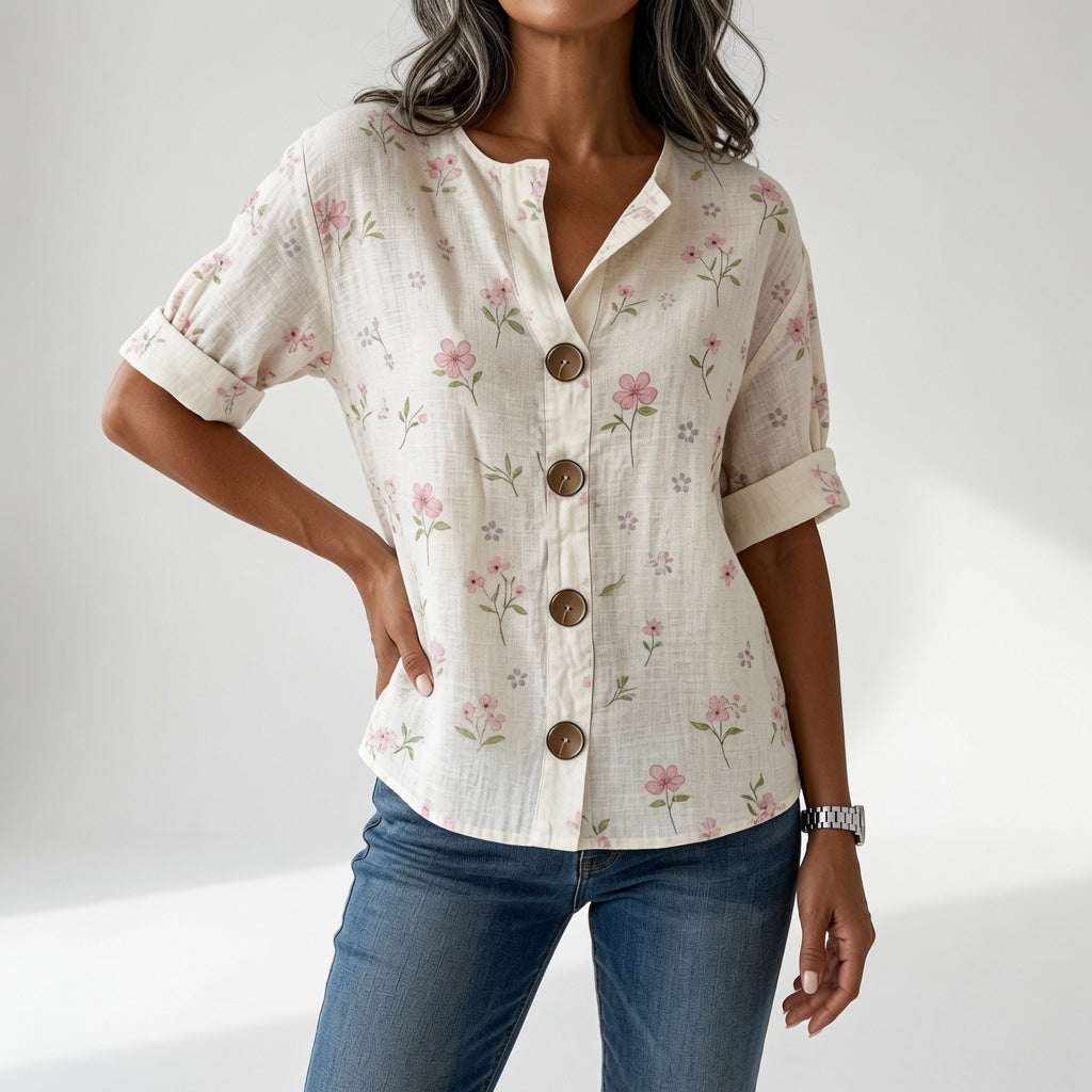Loréssine — Blusa floral elegante y cómoda