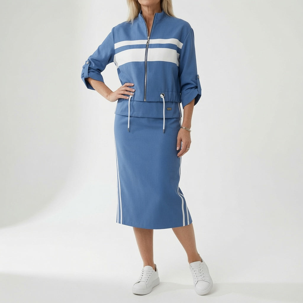 Bérénice — Conjunto de crop top y falda midi