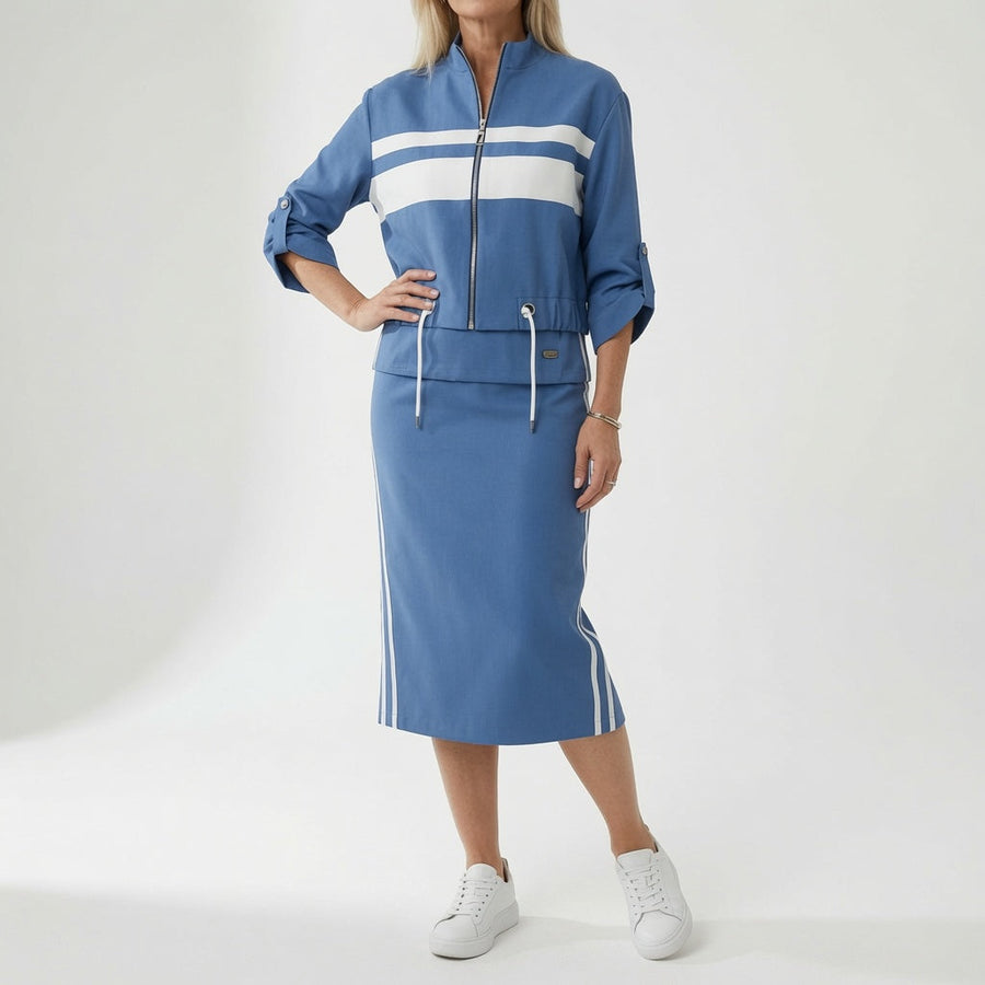Bérénice — Conjunto de crop top y falda midi