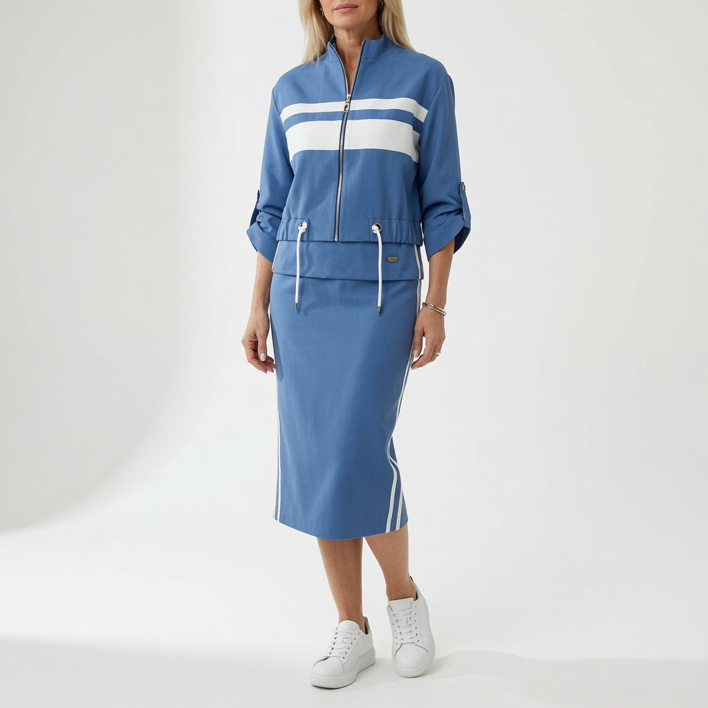Bérénice — Conjunto de crop top y falda midi