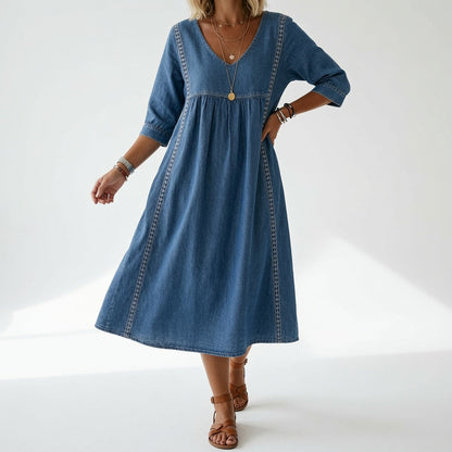 Éléonisse — Vestido midi fluido elegante