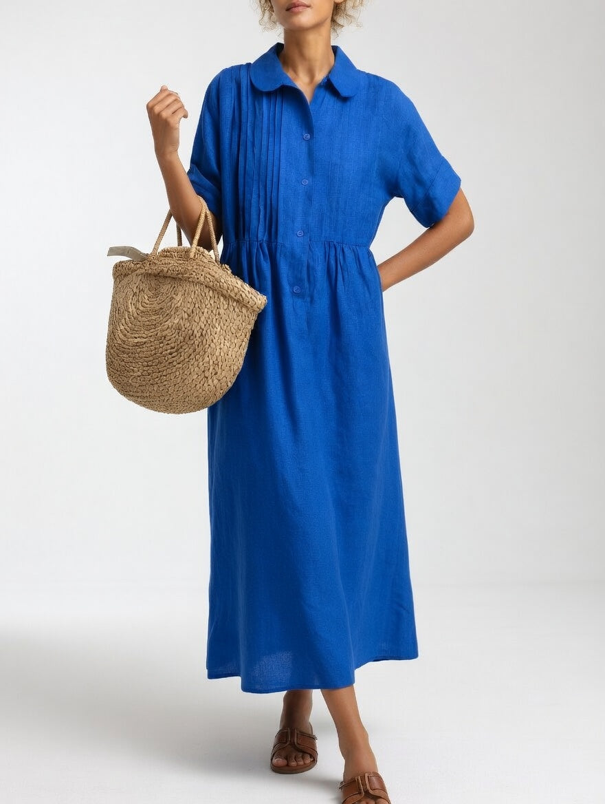 Lysandra — Vestido camisero fluido de verano