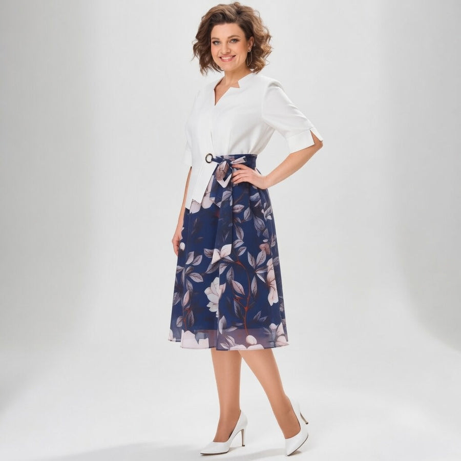 Mélusine — Conjunto de falda floral elegante