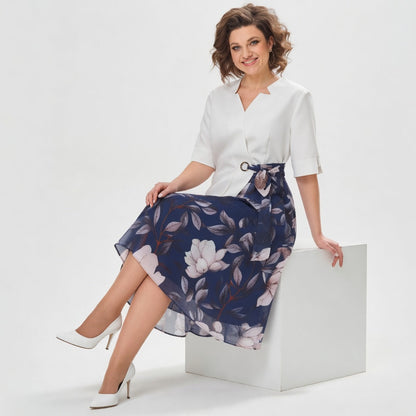 Mélusine — Conjunto de falda floral elegante