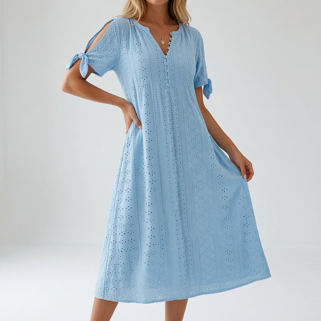 Lorélia — Vestido bohemio bordado de verano