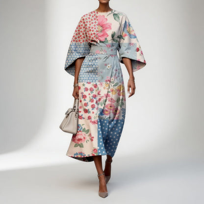 Mirabelle — Vestido kimono floral elegante