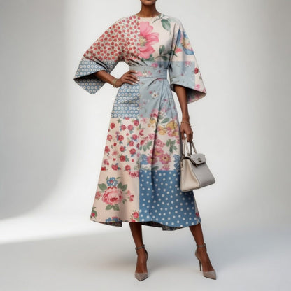 Mirabelle — Vestido kimono floral elegante