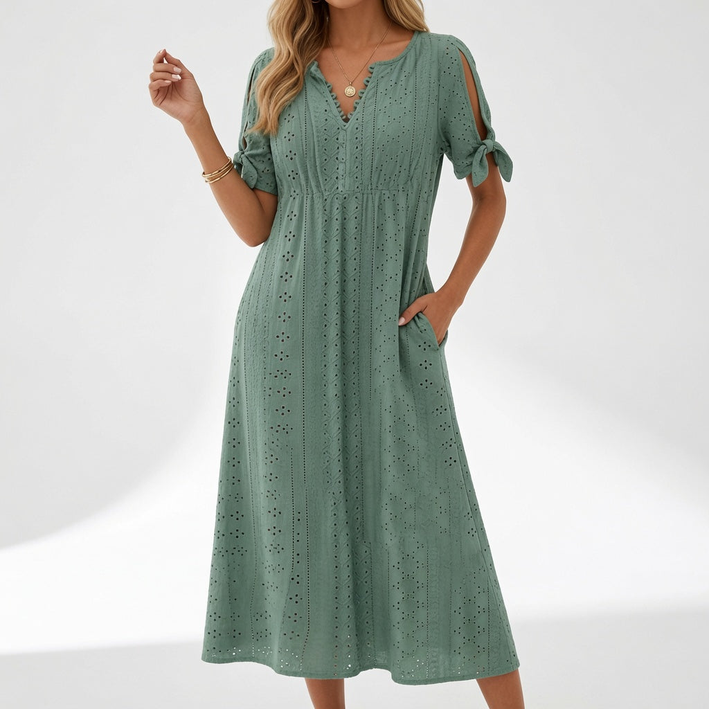Lorélia — Vestido bohemio bordado de verano