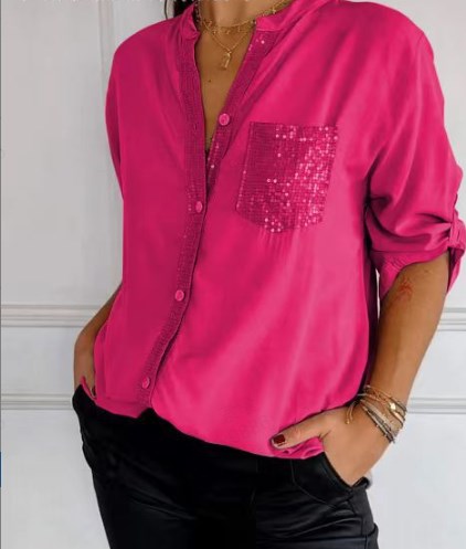 Marina — Top elegante con detalles brillantes