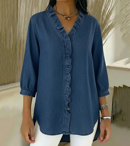 Clémence — Blusa fluida con volantes