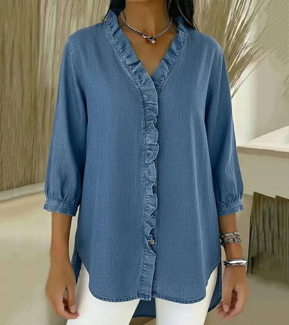 Clémence — Blusa fluida con volantes