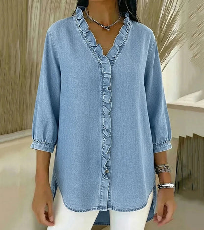 Clémence — Blusa fluida con volantes