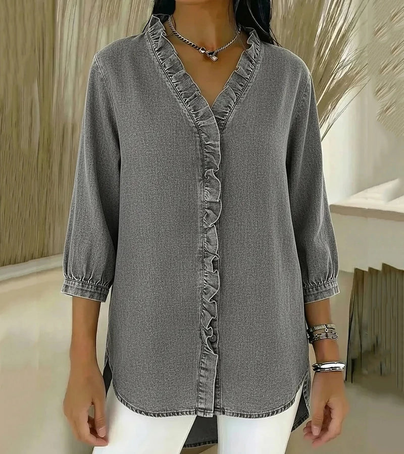 Clémence — Blusa fluida con volantes