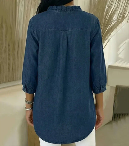 Clémence — Blusa fluida con volantes