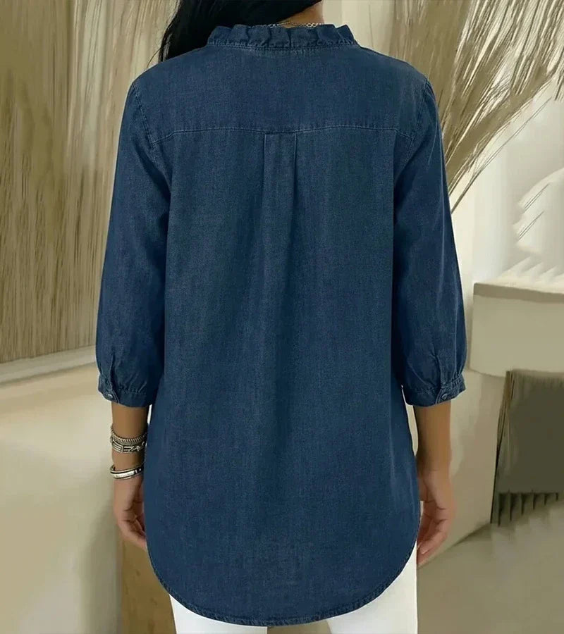 Clémence — Blusa fluida con volantes