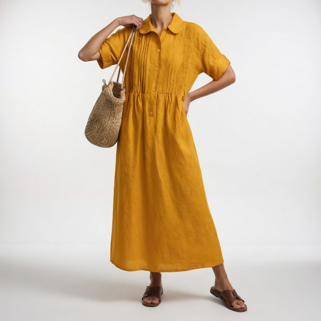 Lysandra — Vestido camisero fluido de verano